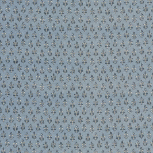 Poppy Sprig Blue Fabric - 1 meter