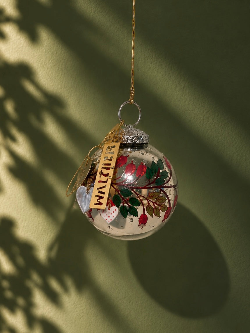 Ball with Pine Branches Ornament