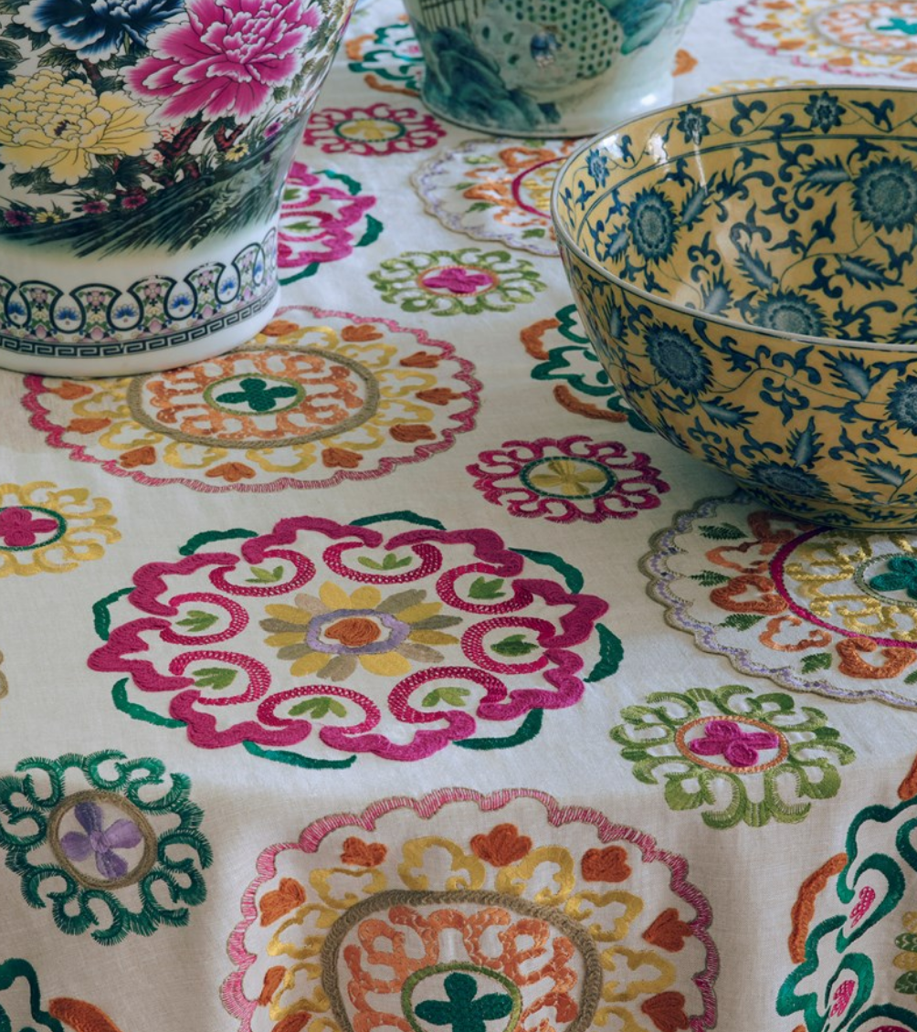 Manuel Canovas Margaux Fabric Fuchsia - 1 meter