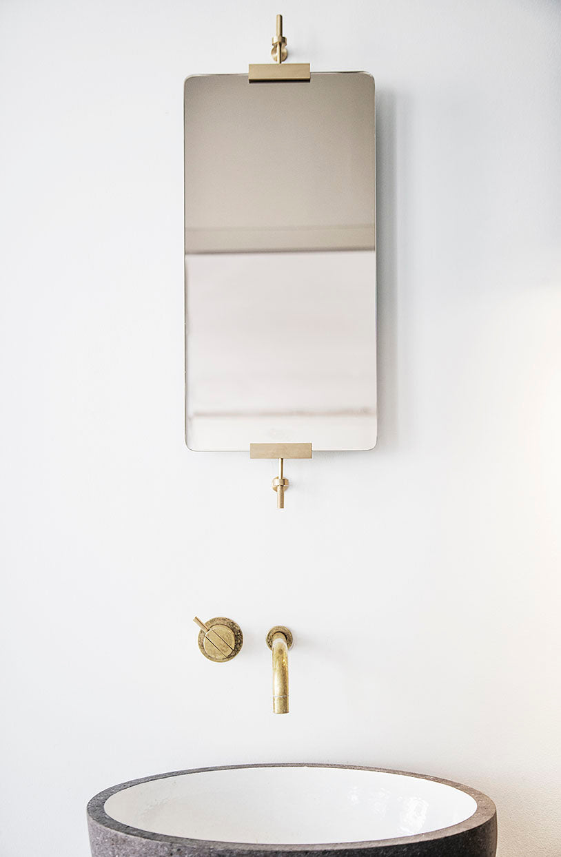 Small KBH Mirror Brass