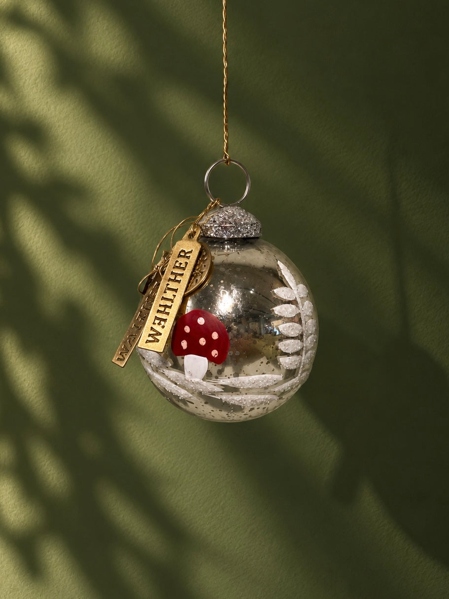 Mushroom Bauble Silver