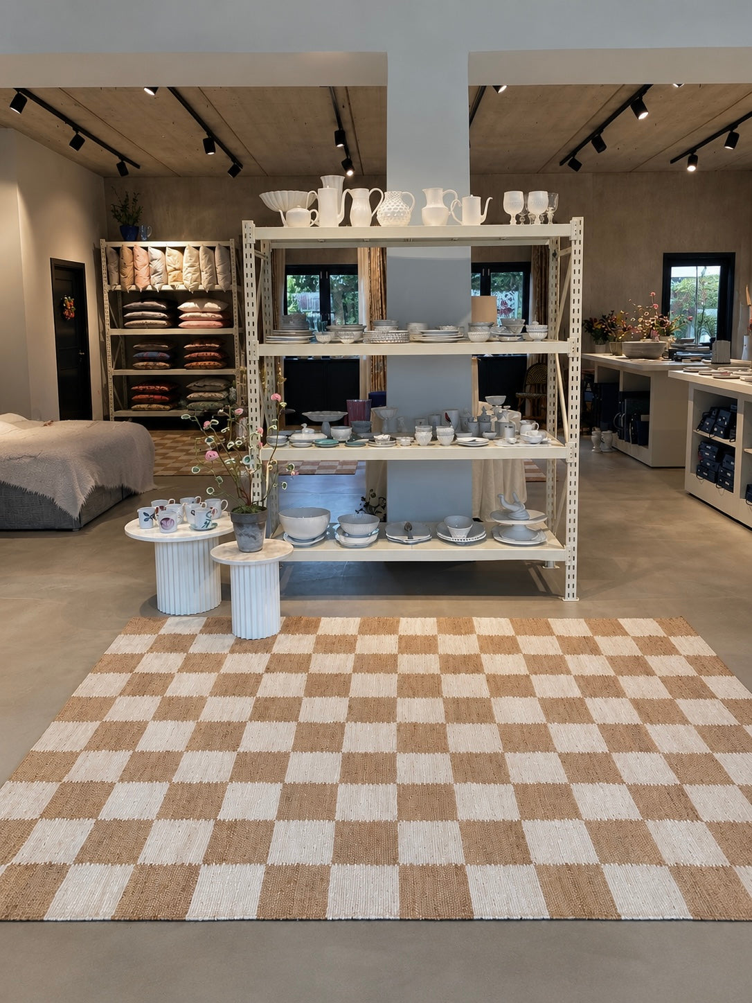 HEIM Checkered Jute Rug 200cm x 300cm