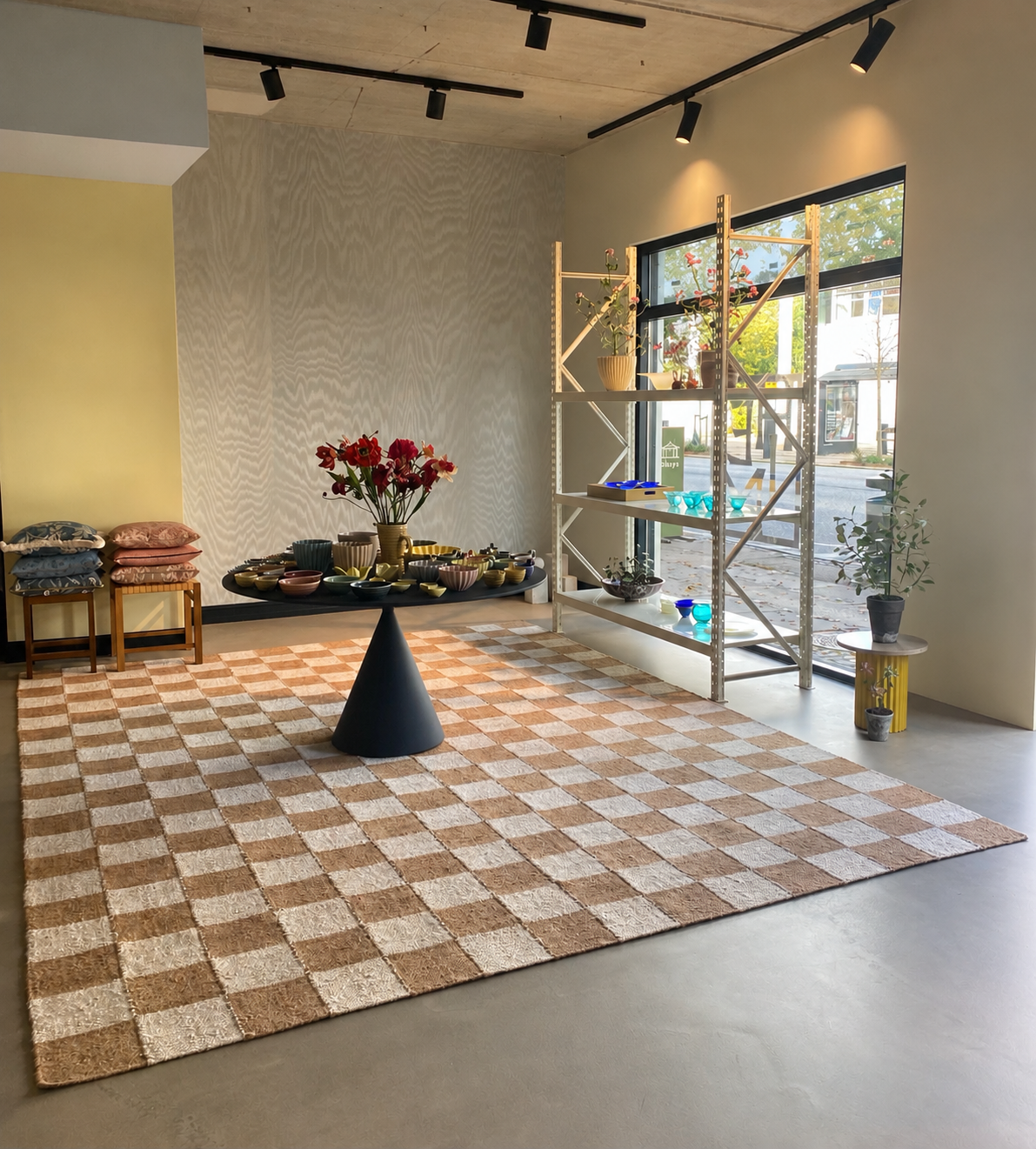 HEIM Checkered Jute Rug 300cm x 400cm