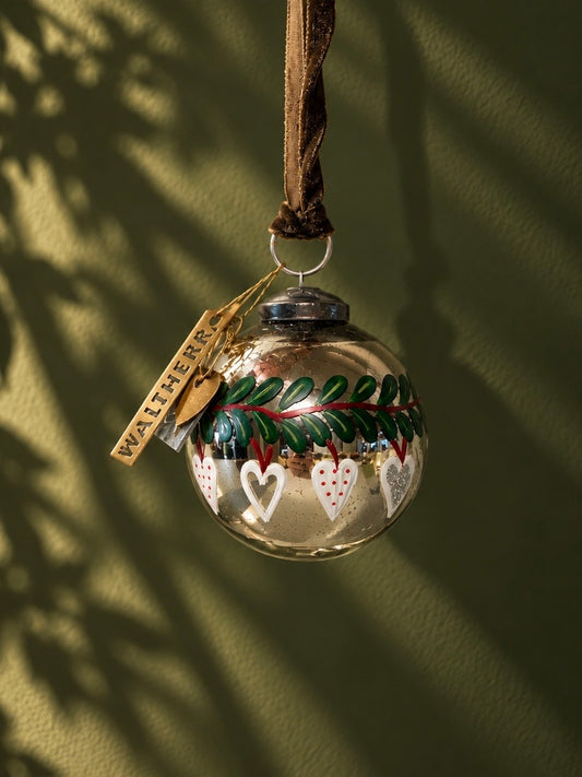 Ball with Hearts Ornament