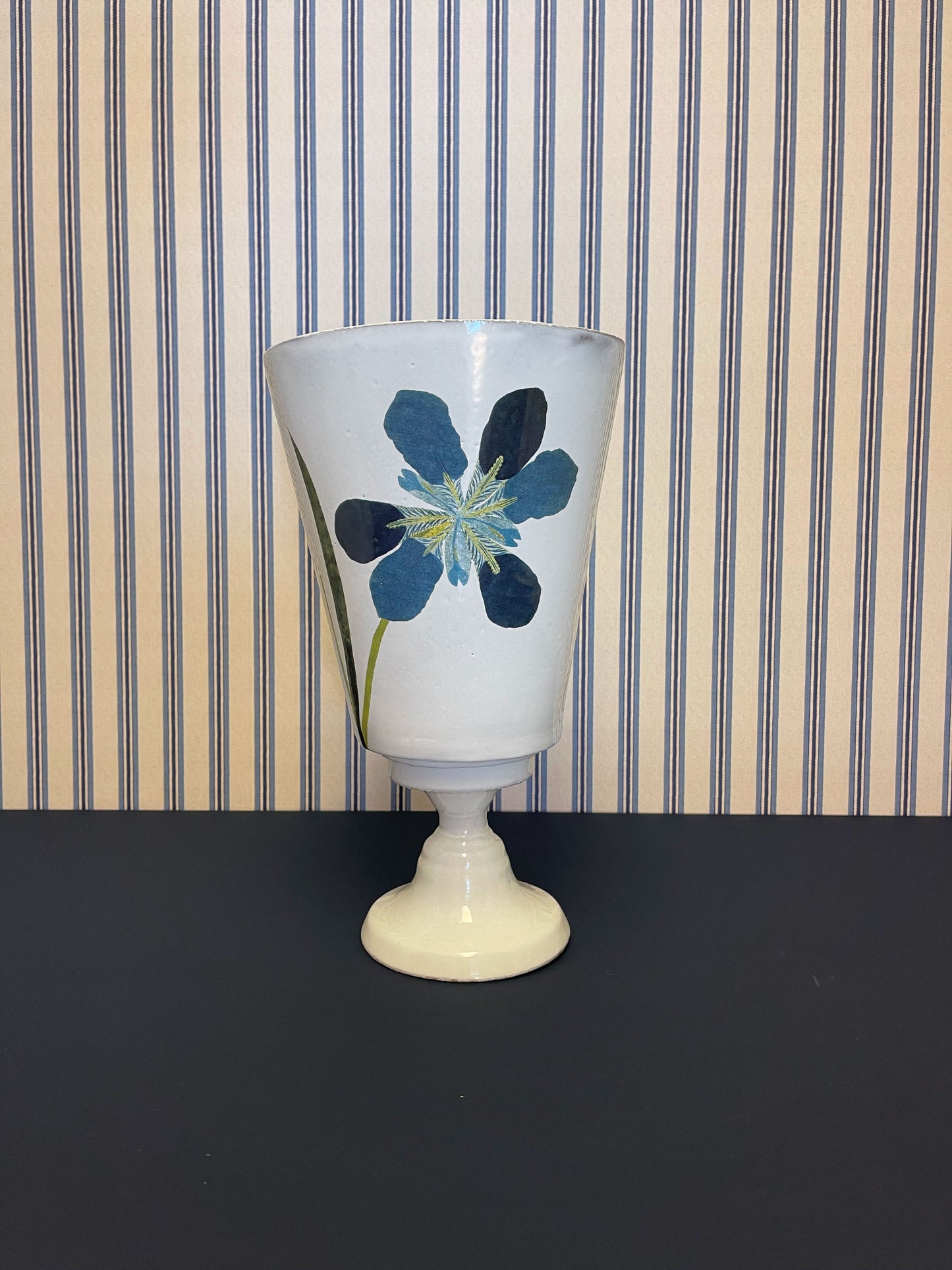 John Blue Iris Vase