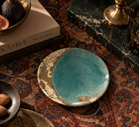 Blue Cresent Moon Platter