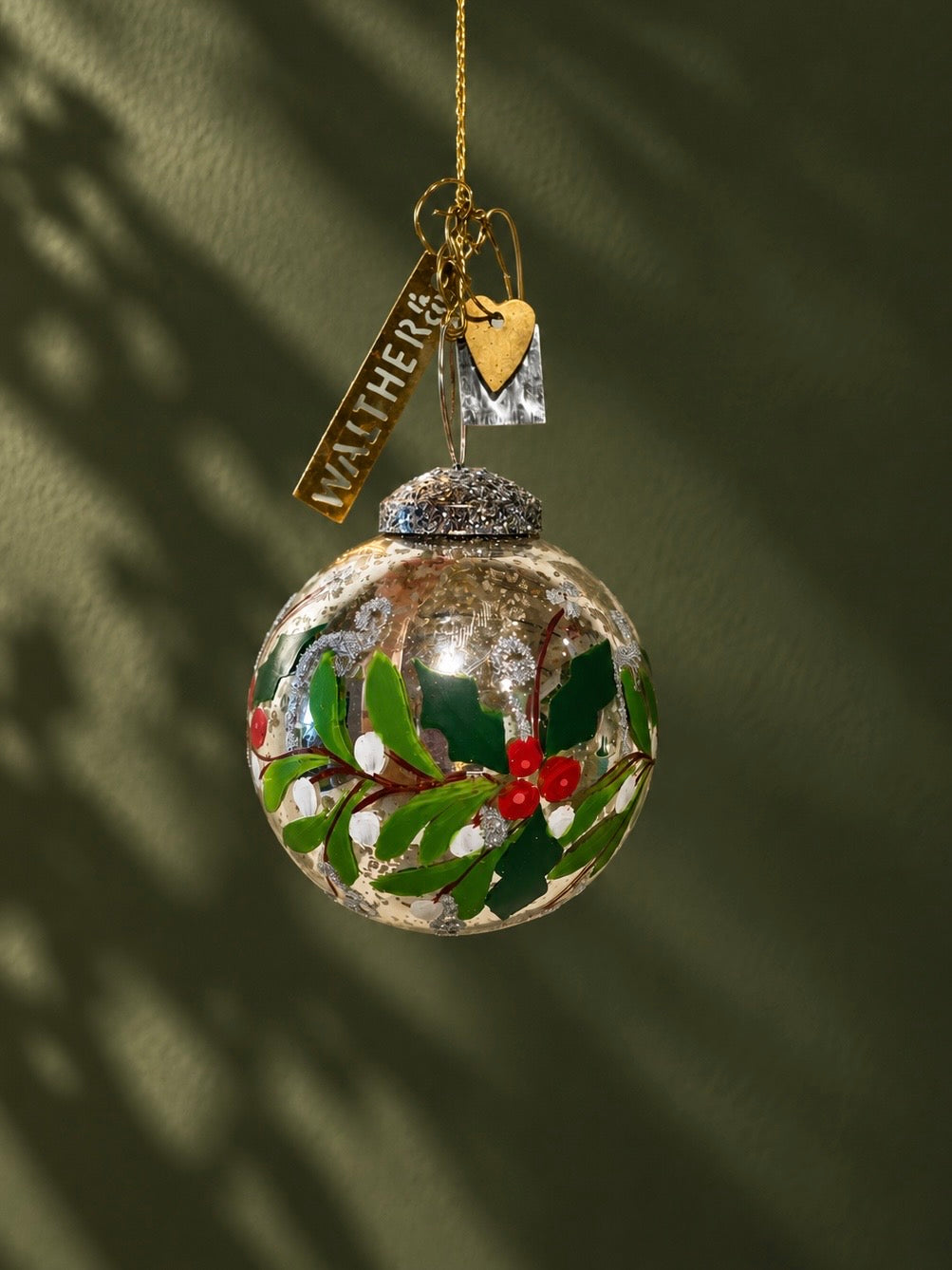 Holly & Mistletoe Bauble