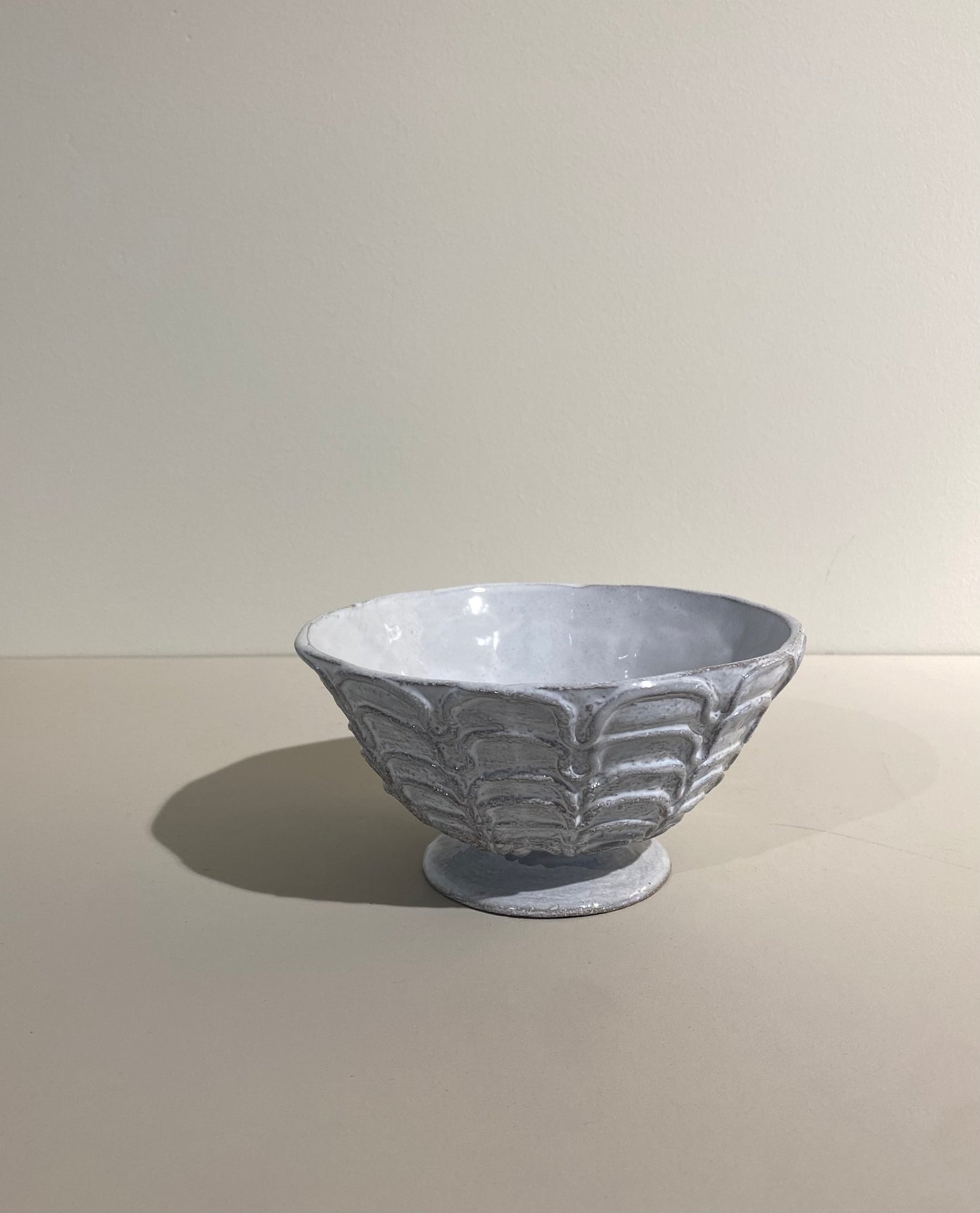 Embroidered wave bowl