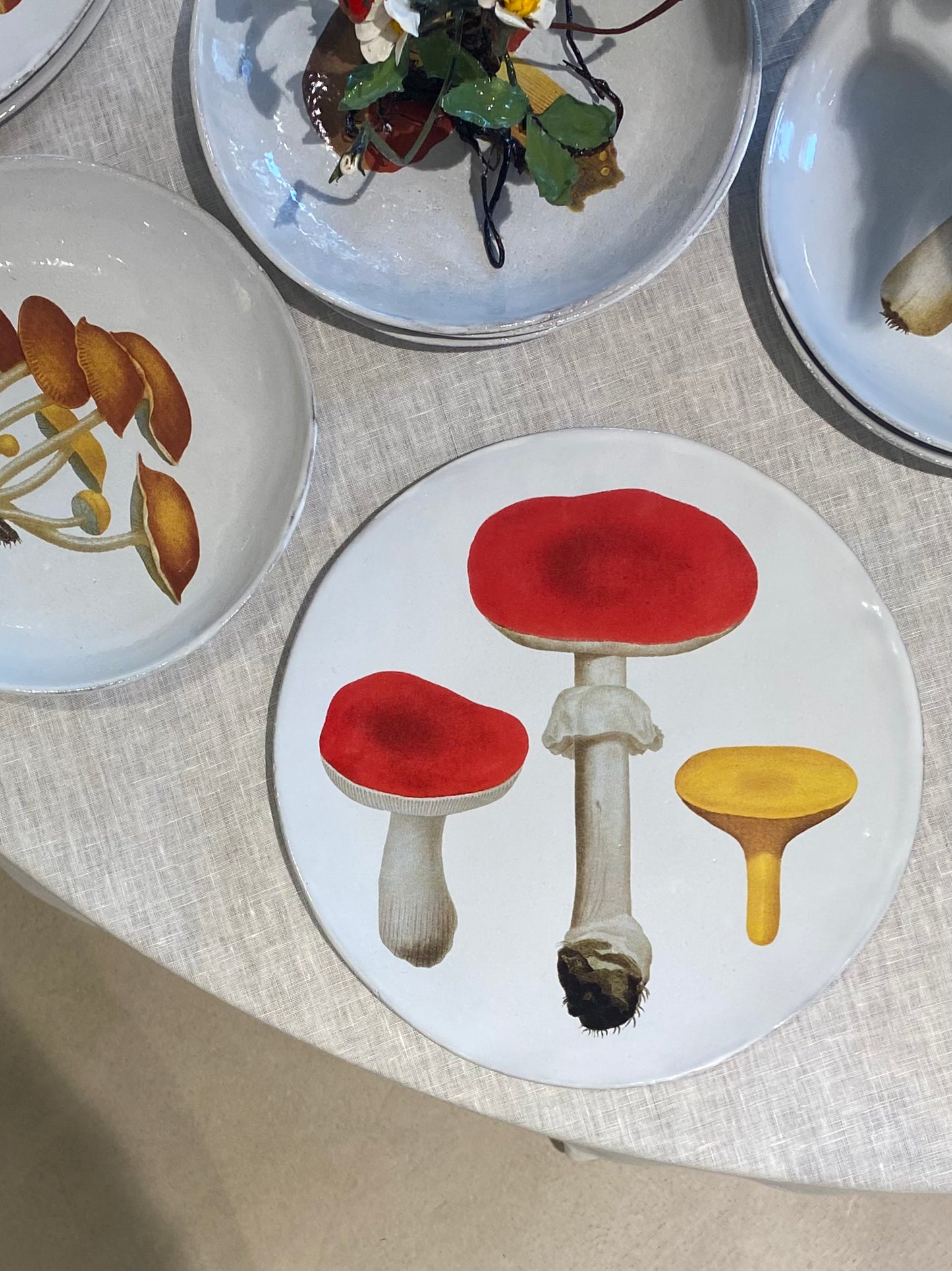 Red Mushroom Dinner Plate