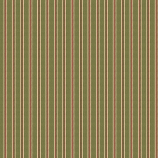 Somerton Stripe Wallpaper Green by Mulberry