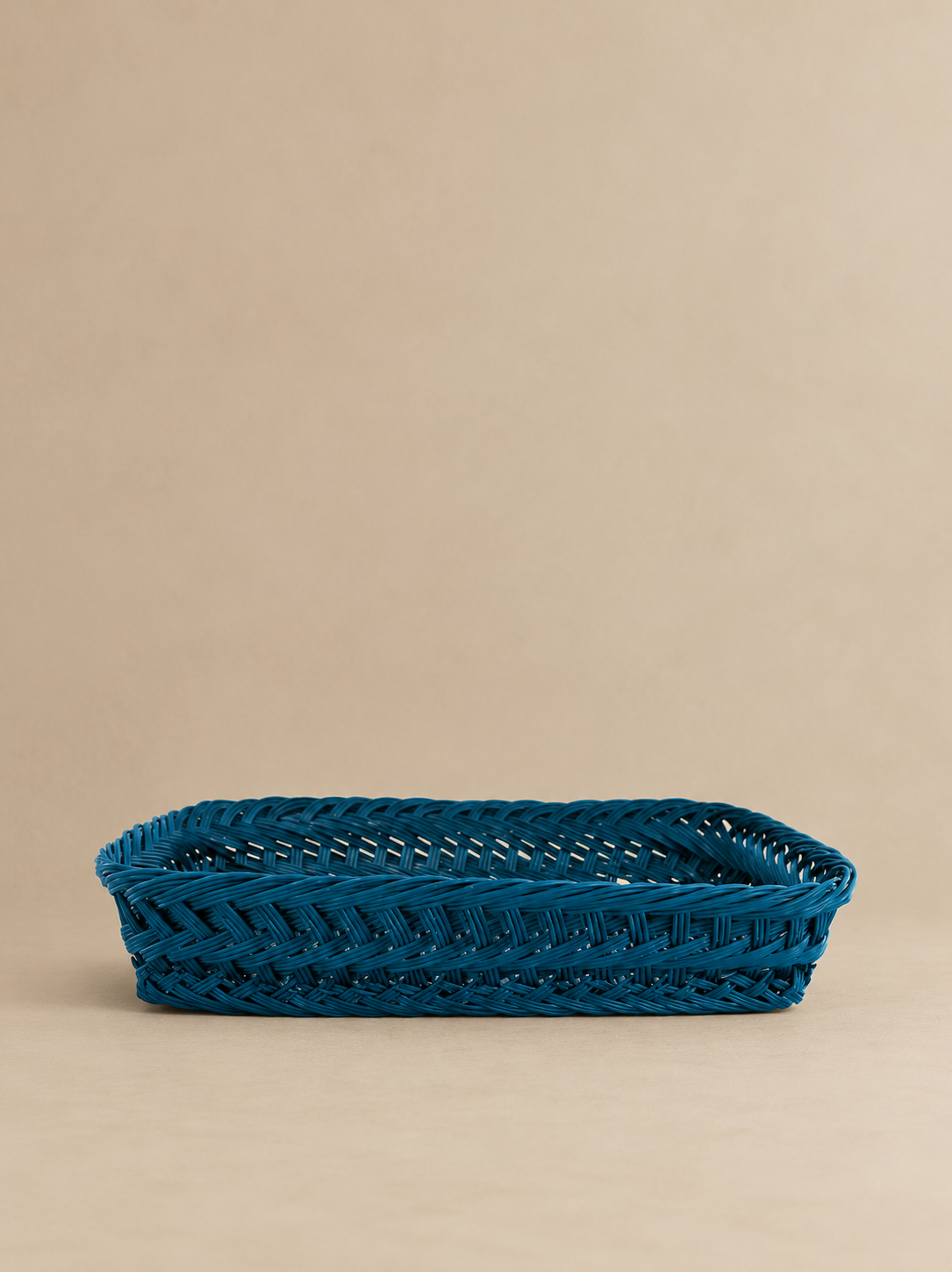 Handmade Wicker Tray Petrol