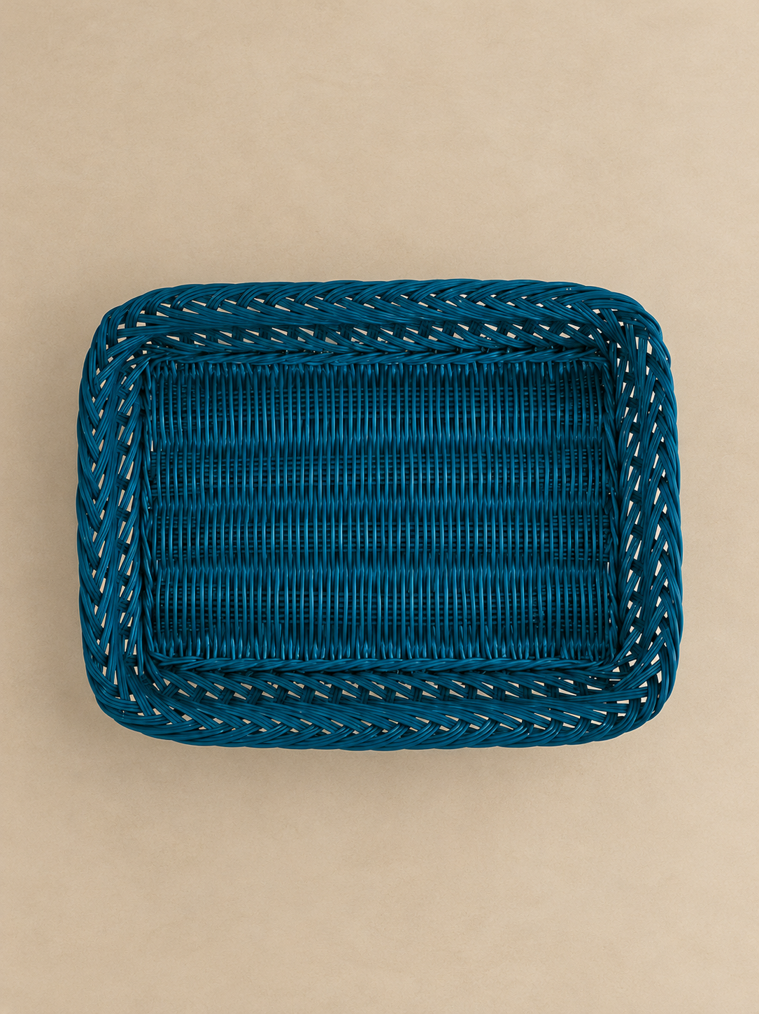 Handmade Wicker Tray Petrol