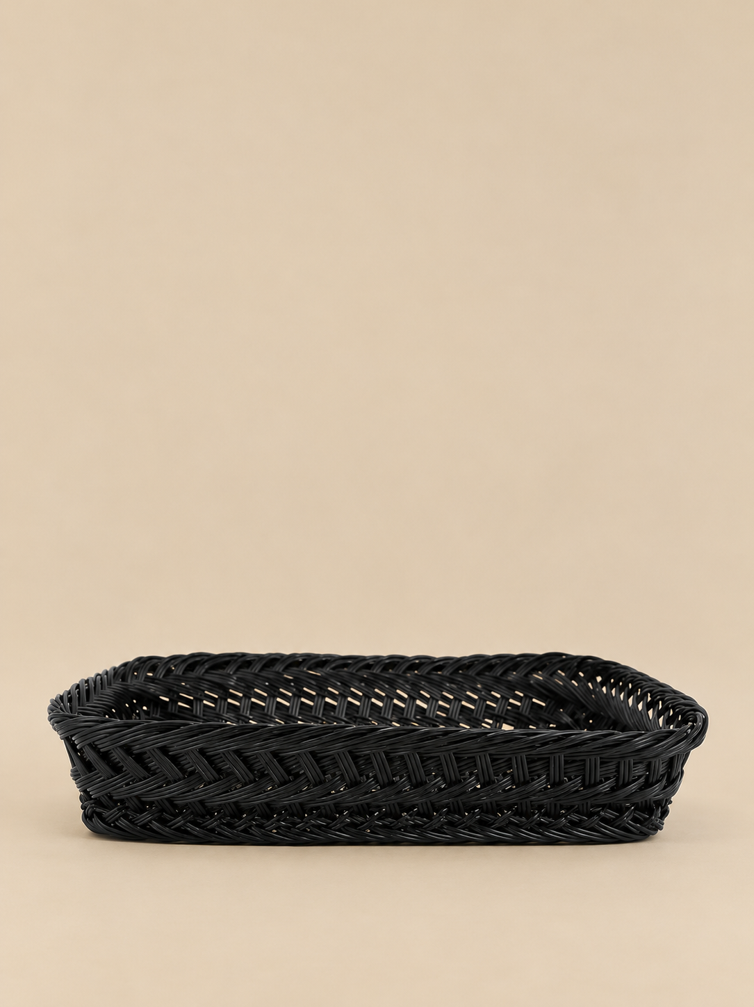 Handmade Wicker Tray Black