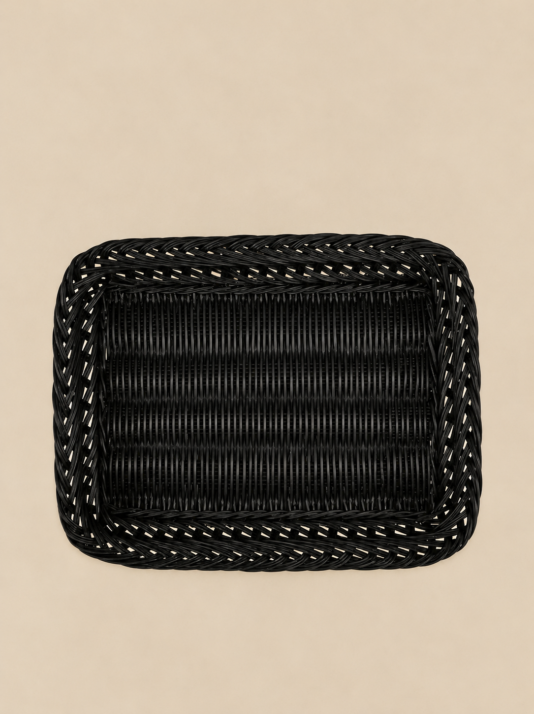 Handmade Wicker Tray Black