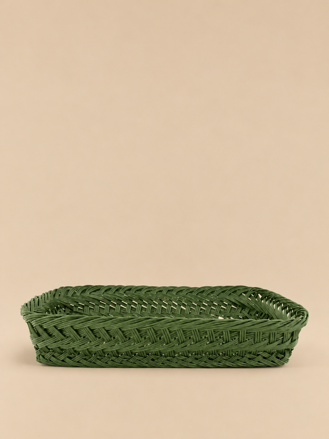 Handmade Wicker Tray Olive Green
