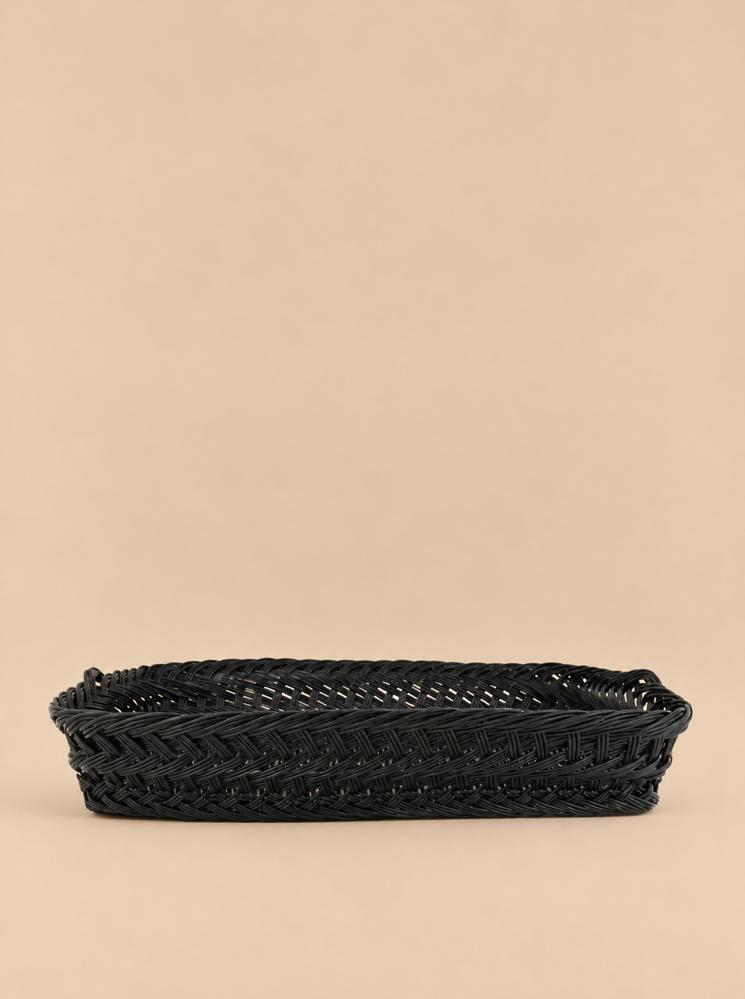 Handmade Wicker Tray Black Large