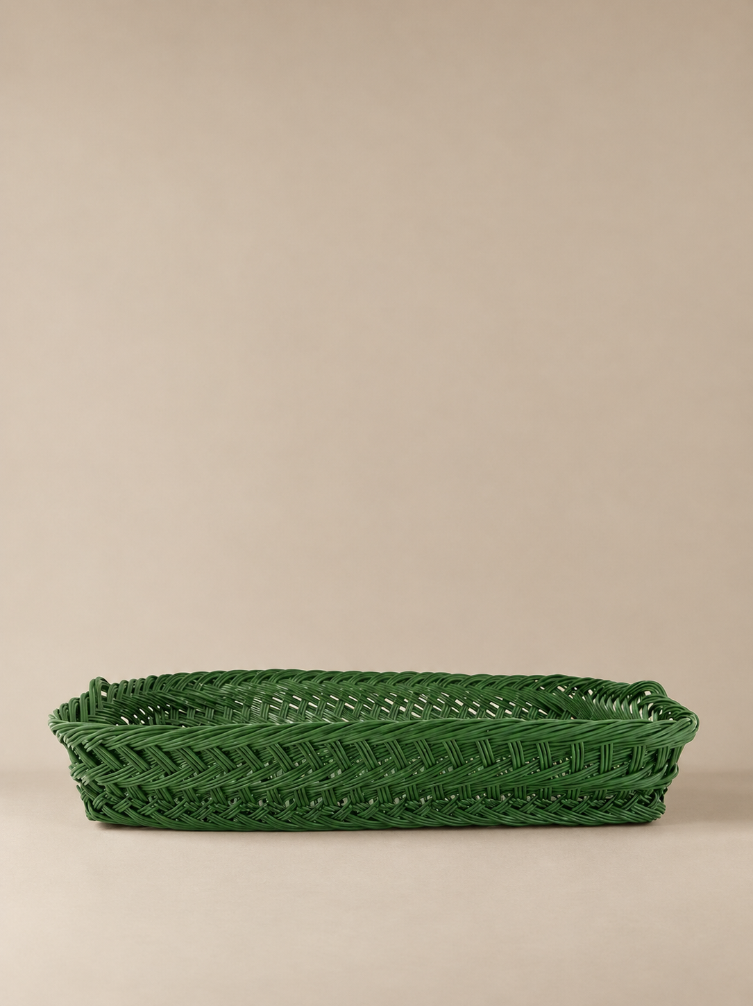 Handmade Wicker Tray Olive Green Large