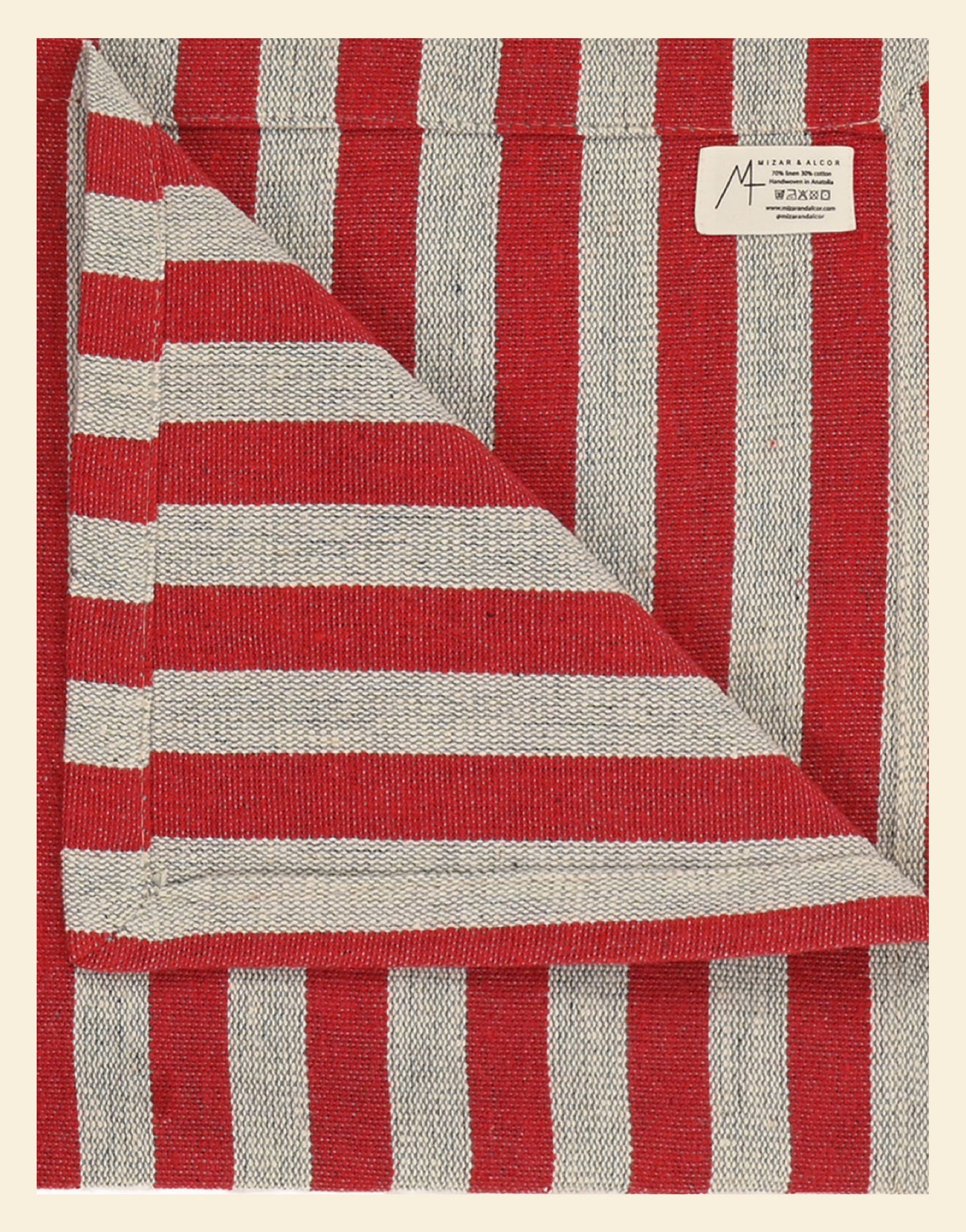 Striped Red Napkins