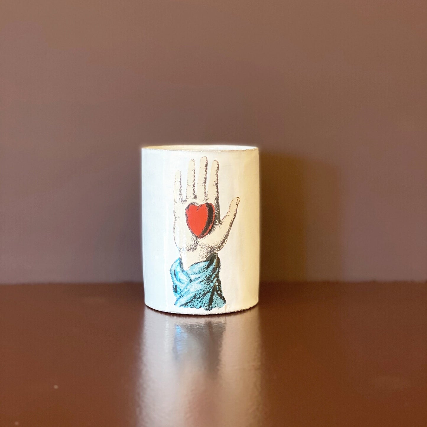 Heart in Hand Vase