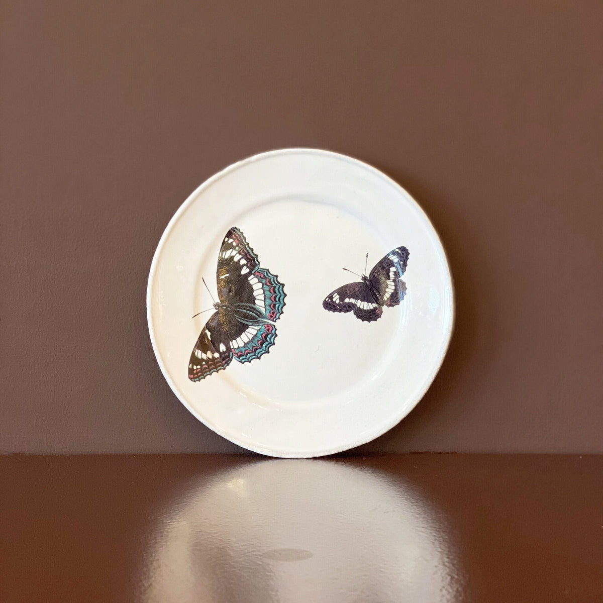 Two Flying Butterflies Plate