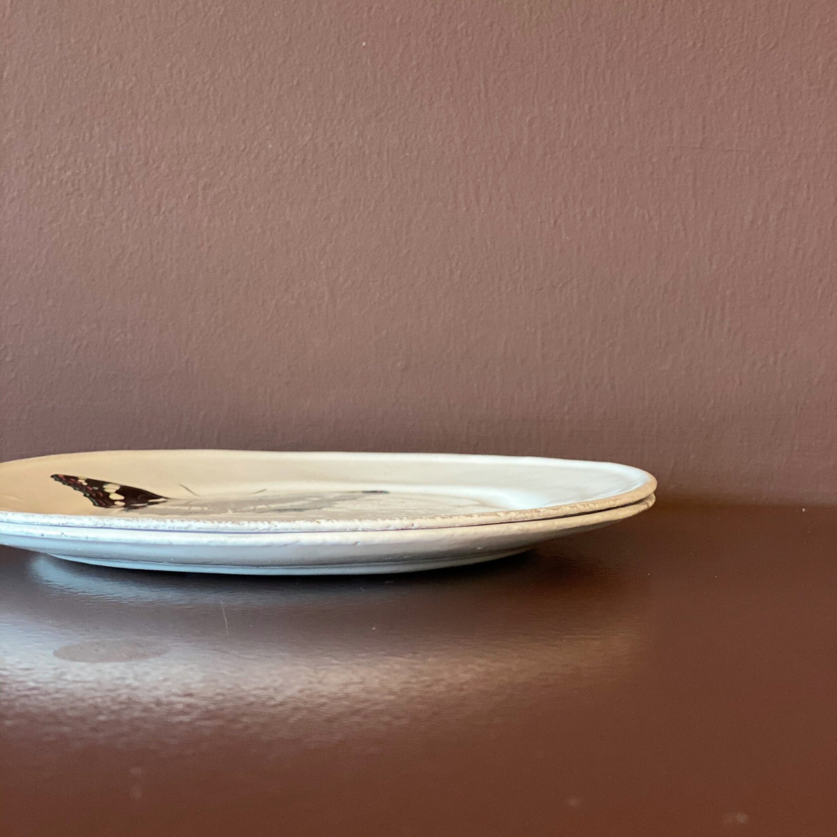 Two Flying Butterflies Plate